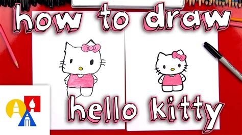 hello kitty easy to draw|How To Draw Hello Kitty (New Lesson With Color) .